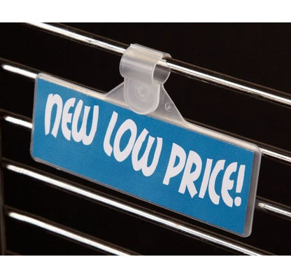Wire Fixture Label Holder, Natural, 2" W - Image 1