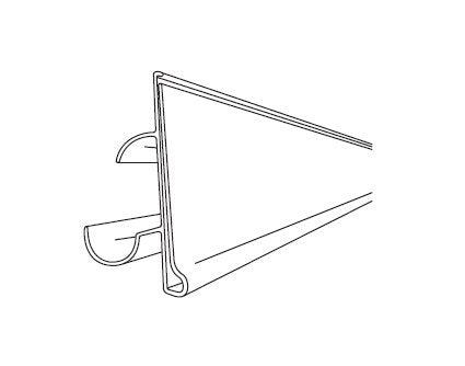 Angled Double Wire Shelf Info Strip - Image 2