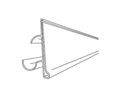 Angled Double Wire Shelf Info Strip - Image 2