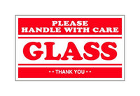 Fragile Glass 2.5 x 4 Inch Shipping Label