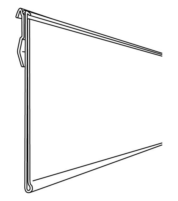 Flip-Up Snap-In Info Strip for Retail Shelving - Image 2