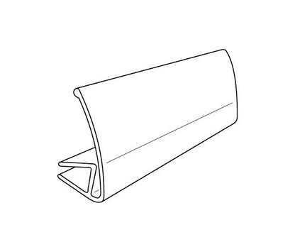 Clear Glass Shelf Label Holder - Image 2