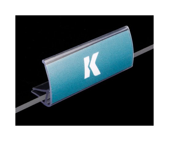 Clear Glass Shelf Label Holder - Image 1