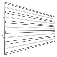 Self-Adhesive Track Sign Channel - 47-7/8" Length, Black