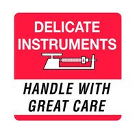 6x6 Inch Delicate Instrument Label for Fragile Equipment Handling