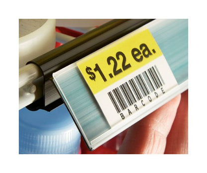 27-1/2" Double Wire Shelf Flip-Up Info Strip with C-Channel - Image 1