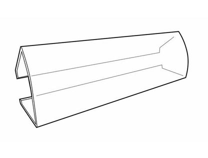 Clear PVC Wood Shelf Label Holder - Image 2