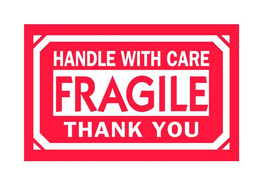 Fragile Shipping Label 3x5 Inches - Image 1