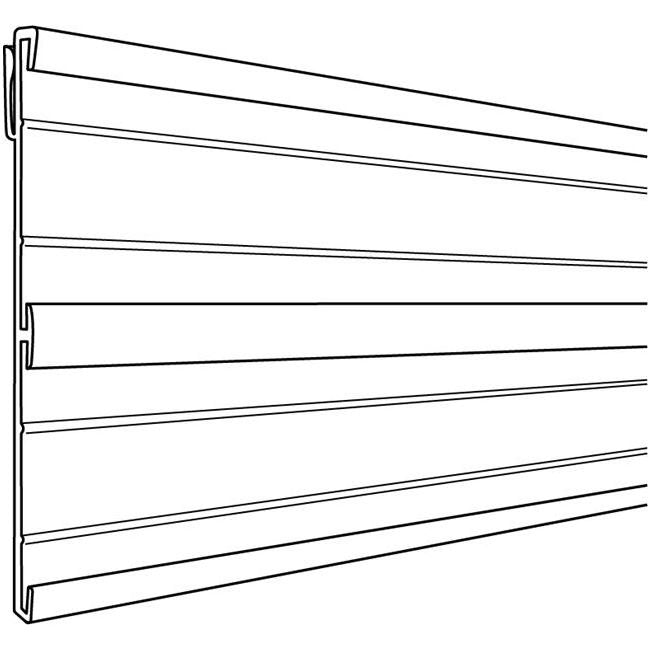 48-inch 2-Track Black PVC Track Sign Channel with Bonus Slot - Image 1