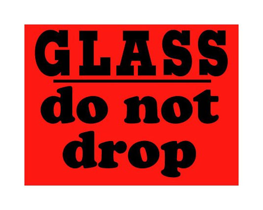 Heavy-Duty 3 x 4 Inch Glass Shipping Label - Image 1