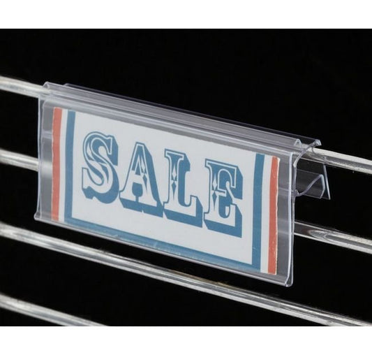 Heavy Duty Clear PVC Label Holder for Wire Baskets - 2-1/2" Length - Image 1