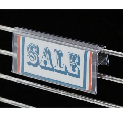 2" Clear PVC Extra Duty Label Holder for Wire Baskets - Image 1