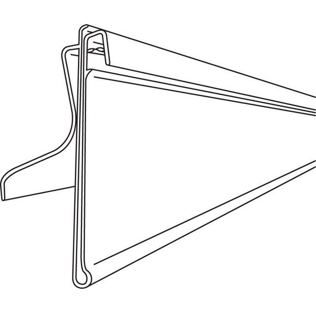 Clear Angled Info Strip with Gripper for Shelf Labeling - Image 2