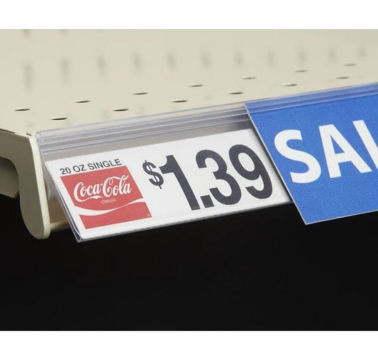 Clear Angled Info Strip with Gripper for Shelf Labeling - Image 1