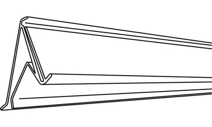 Angled Tag Molding - PVC Clip-On | Slide-On - 24" - Image 2