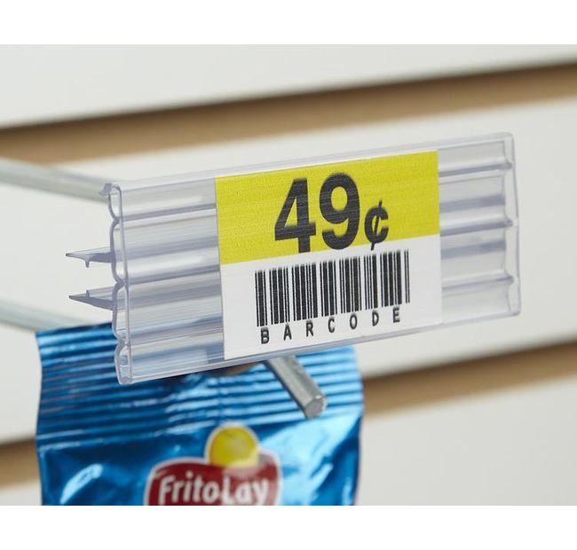 Clear Snap-Shut Scan Hook Label Holder - 3-1/2" - Image 1