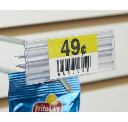 Clear Snap-Shut Scan Hook Label Holder - 3-1/2" - Image 1