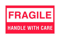 Fragile Handle with Care Shipping Labels - 3 x 5 Inches
