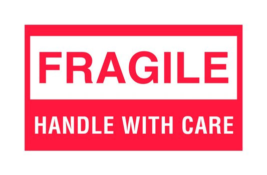 Fragile Handle with Care Shipping Labels - 3 x 5 Inches - Image 1