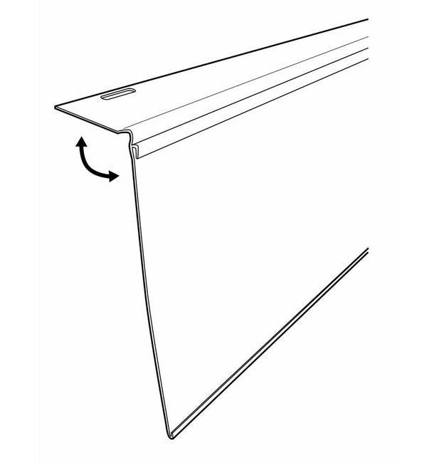 Flip-Up C-Channel Header for Perforated Shelves - Image 2