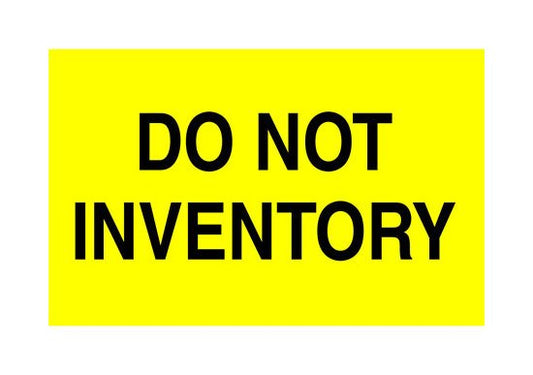 Yellow 'Do Not' Shipping Labels - 3 x 5 Inches - Image 1