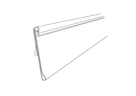 Clear Adhesive Gripper Info Strip for Shelving - Image 2