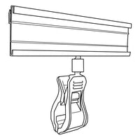 5-1/4" Clip-On Track Sign Holder