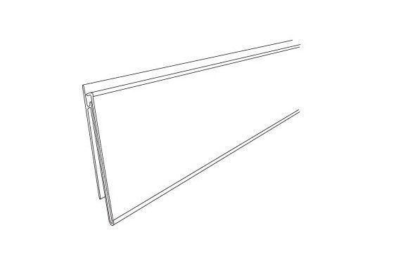 Black Snap-In Info Strip - 1-1/4" Height, 48" Length - Image 2