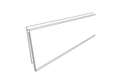 Black Snap-In Info Strip - 1-1/4" Height, 48" Length - Image 2