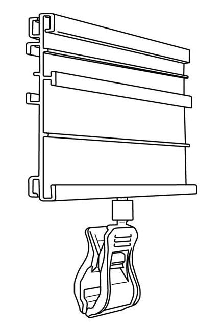 Spring Clip-On Track Sign Holder 5-1/2" - Image 1