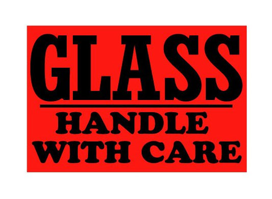 4x6 Glass Shipping Label Sticker - Image 1