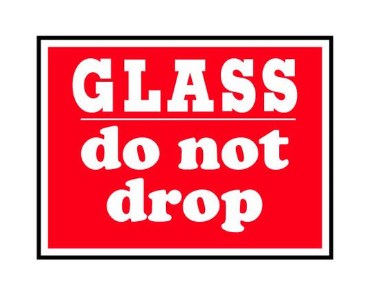 3 x 4 Inch Glass Shipping Labels - Image 1