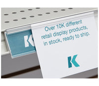 Clear Back Snap-In Gripper Info Strip for 1-1/4" Height