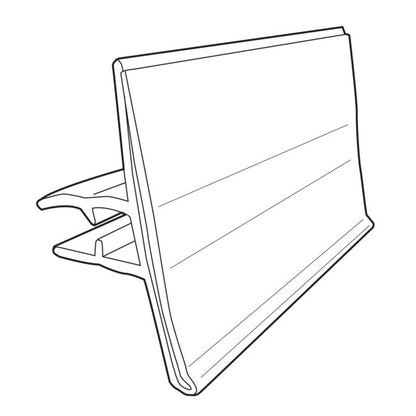 Clear PVC 2-1/2" Info Strip Label Holder for Scan Hook - Image 2