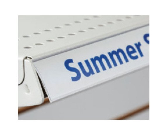 1-1/4" Snap-In White Info Strip for Shelving - Image 1