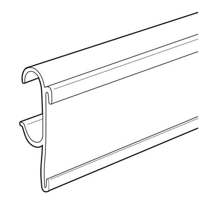 Black Double Wire Shelf C Channel, 29-1/2" L, 1-1/4" H, PVC - Image 2