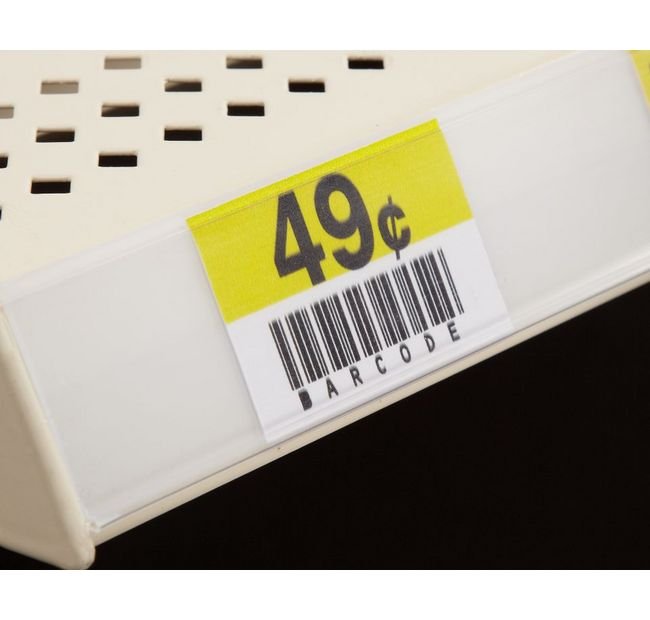 Heavy Duty 1-1/4" Self-Adhesive Info Strip - White Back - Image 1