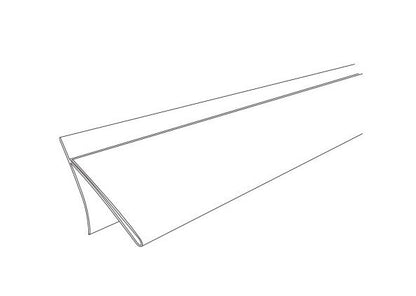 Angled PVC Info Strip Label Holder for Shelf Organization - Image 2