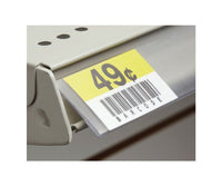 Angled PVC Info Strip Label Holder for Shelf Organization