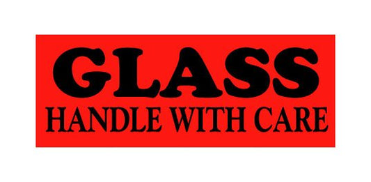 Glass Shipping Label 1.5 x 4 Inch - Image 1