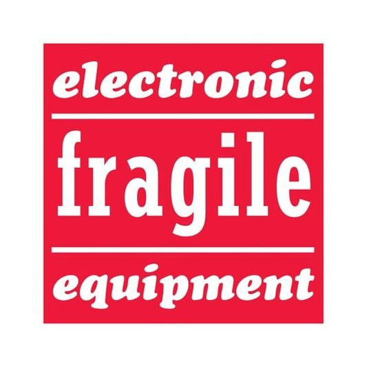 4x4 Fragile Shipping Label - Red/White - Pack of 500 - Image 1