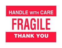 Fragile Shipping Labels 4 x 6 Inches - Pack of 500 Labels