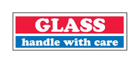1x3 Fragile Glass Shipping Label - Pack of 500
