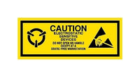 2x5 Yellow Anti-Static Caution Labels