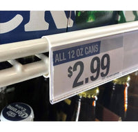 Double Wire Shelf Clear Back Info Strip