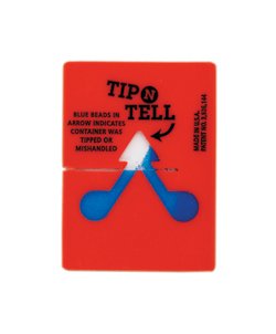 Red Tip and Tilt Damage Indicator Labels (Case of 100) - Image 1