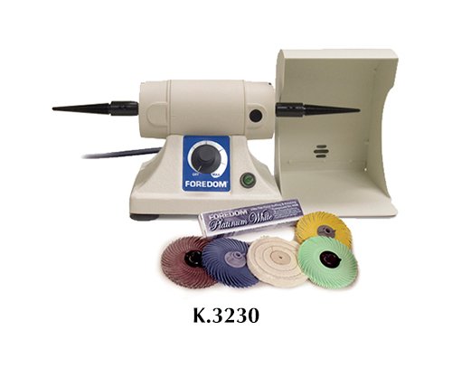 Foredom Bench Lathe with Tapered Spindles & Polishing Assortment - Image 2
