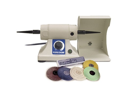 Foredom Bench Lathe with Tapered Spindles & Polishing Assortment - Image 1