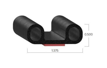 Uni-Grip 1.375"x0.500" Lid Seal, Rubber Sponge Material - Image 2