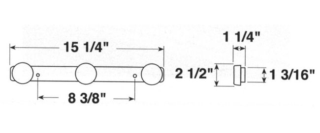 Triple ID Light Bar, Red LED Clearance Marker License Light - Image 2